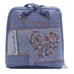 D045-9-1 heart backpack + shoulder bags combination